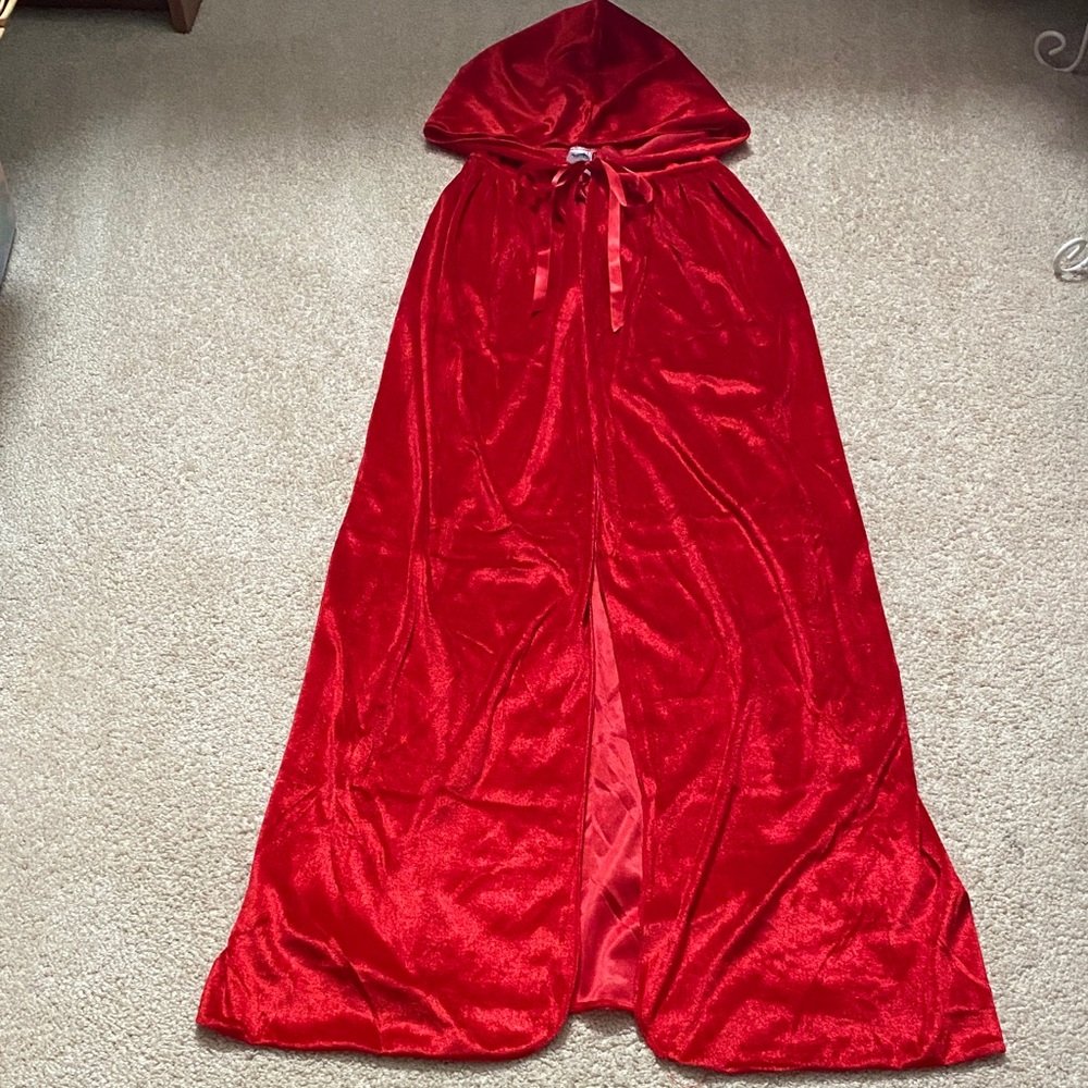 Kids Red Hooded Cape